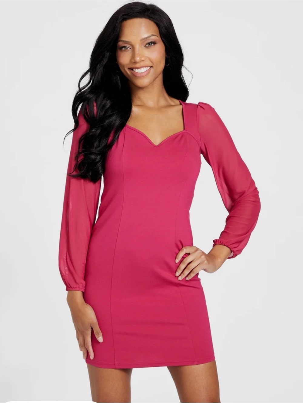 NWT Guess Riley Vibrant pink Dress M